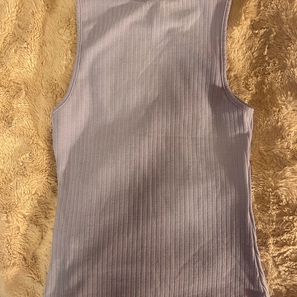 SHEIN Purple Sleeveless Ribbed Fitted Tank Top